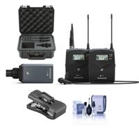 

Sennheiser ew 100 ENG G4 Wireless Combo Set, Bodypack & Plug-on Transmitter, ME 2 Lav Omni Mic, G: 566 - 608 MHz phone, - Bundle With SKB Waterproof Case, AT AT8439 Clothing Clip for Cable, Cleaning Kit