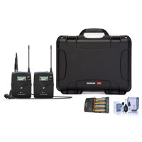 

Sennheiser ew 112 P G4 Camera Lavalier Set, Bodypack Transmitter, ME 2 Lav Omni Mic, A1: 470 - 516 MHz - Bundle With 4 AA NiMH 2900mAh Batteries/Charger, SKB iSeries Waterproof Case, Pro Optic Cleaning Kit
