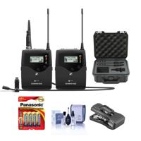 

Sennheiser ew 512 P G4 Wireless Pro Camera Lavalier Set with Bodypack Transmitter, MKE 2 Lav Mic, AW+: 470 - 558 MHz - Bundle With SKB SW Wireless Mic Case, Cleaning Kit, 4x AA Batteries, AT Clothing Clip