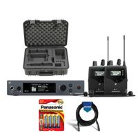 

Sennheiser ew IEM G4-Twin Wireless Monitor SYstem Kit - A1: 470-516 MHz - Bundle With SKB Injection Molded Waterproof Case, 20' HD 7mm Rubber XLR Mic Cable, 1.5V AA Alkaline Plus Battery, 4 Pack