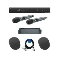 

Sennheiser Wireless Dual-Vocal Set Includes 2x SKM 825-XSW-A Handheld Mics and EM-XSW 1 Dual-Channel Stationary Receiver :548 to 572 MHz - Bundle With Odyssey ARS1 1U Rack Shelf, 2x On-Stage Foam, Cable