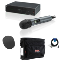 

Sennheiser XSW 1-835-A Wireless Vocal Set With SKM 835-XSW Handheld Transmitter, MZQ 1 Mic Clip, EM-XSW 1 Receiver, Band A: 548-572MHz - Bundle With 20' XLR Mic Cable, O-S Foam Windscreen, Gator Bag