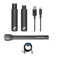 

Sennheiser XSW-D Wireless Digital XLR Base Set, Includes XLR Female Plug-On Transmitter and XLR Male Plug-On Receiver - Bundle With Audio-Tech AT8004L Handheld Omnidirectional Mic, 20' XLR Mic Cable