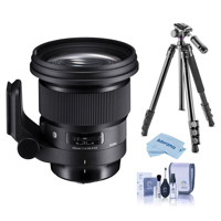 

Sigma 105mm f/1.4 DG ART HSM Lens for Canon EF-Mount Bundle with Vanguard Alta Pro 264AT Tripod and TBH-100 Head, Cleaning Kit