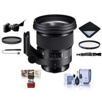 

Sigma 105mm f/1.4 DG ART HSM Lens for Sigma DSLR Camera - Bundle With 105mm UV Filter, 105mm CPL Filter, Flex Lens Shade, Lens Wrap, Cleaning Kit, Capleash II, Lens Cleaner, Mac Software Package