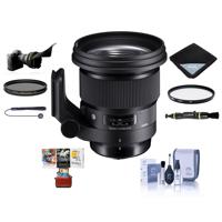 

Sigma 105mm f/1.4 DG ART HSM Lens for Sony E-mount - Bundle With 105mm UV Filter, 105mm CPL Filter, Flex Lens Shade, Lens Wrap, Cleaning Kit, Capleash II, Lens Cleaner, Mac Software Package