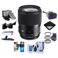 

Sigma 135mm f/1.8 DG HSM IF ART Lens for Canon EF - Bundle With 82mm Filter Kit, LensAlign MkII Focus Calibration System, FocusShifter DSLR Follow Focus, Flex Lens Shade, And More