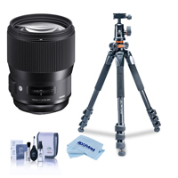 

Sigma 135mm f/1.8 DG HSM IF ART Lens for Canon EF - Bundle With Vanguard Alta Pro 264AT Tripod and TBH-100 Head with Arca-Swiss Type QR Plate, Cleaning Kit, Microfiber Cloth