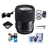 

Sigma 135mm f/1.8 DG HSM IF ART Lens for Nikon DSLR Cameras - Bundle With 82mm Filter Kit, Flex Lens Shade, Cleaning Kit, Lens Wrap, Capleash II, Software Package