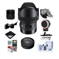 

Sigma 14mm f/1.8 DG HSM ART Lens for Canon EF - Bundle With Flex Lens Shade, Kenko Auto Extension Tube Set, LensAlign MkII Focus Calibration System, Peak Lens Changing Kit Adapter, More