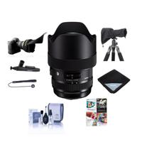 

Sigma 14-24mm f/2.8 DG HSM ART Wide-Angle Zoom Lens for Canon EF - Bundle With Lens Wrap, LensCoat RainCoat Rain Sleeve Black, Cleaning Kit, Flex Lens Shade, PC Software Package, And More