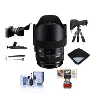 

Sigma 14-24mm f/2.8 DG HSM ART Wide-Angle Zoom Lens for Canon EF - Bundle With Lens Wrap, LensCoat RainCoat Rain Sleeve Black, Cleaning Kit, Flex Lens Shade, Mac Software Package, And More