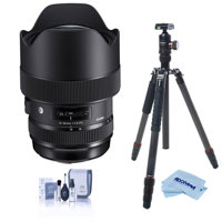 

Sigma 14-24mm f/2.8 DG HSM ART Wide-Angle Zoom Lens for Canon EF - Bundle With FotoPro X-GO Max Tripod, And Accesories