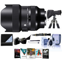 

Sigma 14-24mm f/2.8 DG DN ART Zoom Lens for Sony E-Mount - Bundle With Lens Wrap, LensCoat RainCoat Rain Sleeve Black, Cleaning Kit, Flex Lens Shade, Capleash, PC Software Package, And More