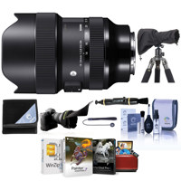 

Sigma 14-24mm f/2.8 DG DN ART Zoom Lens for Sony E-Mount - Bundle With Lens Wrap, LensCoat RainCoat Rain Sleeve Black, Cleaning Kit, Flex Lens Shade, Capleash, Mac Software Package, And More