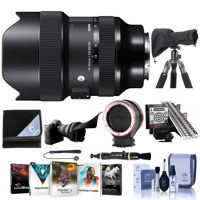 

Sigma 14-24mm f/2.8 DG DN ART Lens for Sony E-Mount - Bundle With LensCoat RainCoat Rain Sleeve Black, LensAlign MkII Focus Calibration, Peak Lens Changing Kit Adapter, And More