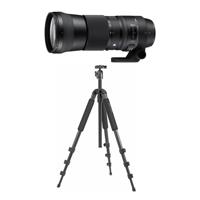 

Sigma 150-600mm F5-6.3 DG OS HSM "Contemporary" Lens for Nikon DSLR Cameras - With Slik Pro II 4-section Aluminum Tripod with BallHead, Gunmetal