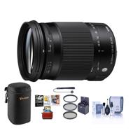 

Sigma 18-300mm F3.5-6.3 DC Macro OS HSM Lens for Nikon DSLR Cameras - Bundle With 72mm Filter Kit, Lens Pouch Large, Cleaning Kit, Capleash, Mac Software Paackge