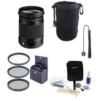 

Sigma 18-300mm F3.5-6.3 DC Macro OS HSM Lens for Sigma DSLR Cameras - Bundle with 72mm Filter Kit, Lens Pouch Large, Cleaning Kit, Capleash