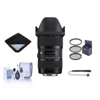 

Sigma 18-35mm F/1.8 DC HSM ART Lens for Canon EF - Bundle with 72mm Filter Kit (UV/CPL/ND2), Cleaning Kit, Cap Leash, Lens Wrap