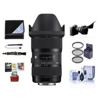 

Sigma 18-35mm F/1.8 DC HSM ART Lens for Nikon Digital SLR Cameras USA Warranty - Bundle with 72mm Filter Kit, Flex Lens Shade, Cleaning Kit, Cap Leash, Lens Wrap, Lenpen Lens Cleaner, Mac Software