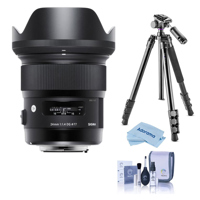 

Sigma 24mm f/1.4 DG HSM ART Lens for Nikon F-Mount Bundle with Vanguard Alta Pro 264AT Tripod and TBH-100 Head, Cleaning Kit