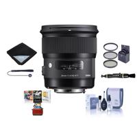 

Sigma 24mm f/1.4 DG HSM ART Lens for Sony E-mount Cameras, Black - Bundle With 77mm Filter Kit, Lens Wrap, Cleaning Kit, Capleash, Lens Cleaner, Mac Software Package