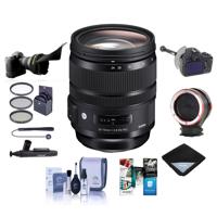 

Sigma 24-70mm F2.8 DG OS HSM IF ART Lens for Canon EF - Bundle With 82mm Filter Kit, Peak Lens Changing Kit Adapter, Flex Lens Shade, FocusShifter DSLR Follow Focus, Software Package, And More