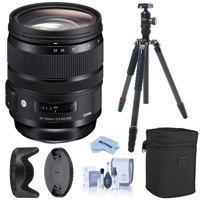 

Sigma 24-70mm F2.8 DG OS HSM IF ART Lens for Canon EF - Bundle With FotoPro X-GO Max Tripod, And Accesories