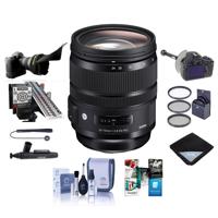 

Sigma 24-70mm F2.8 DG OS HSM IF ART Lens for Sigma Cameras - Bundle With 82mm Filter Kit, LensAlign MkII Focus Calibration System, Flex Lens Shade, FocusShifter DSLR Follow Focus, Software Package, And More