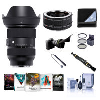 

Sigma 24-70mm F2.8 DG DN Art Lens for Sony E - Bundle With 82mm Filter Kit, Flex Lens Shade, Viltrox DG-NEX Auto Extension Tube Set, Lens Wrap, Cleaner, Capleash, Cleaning Kit, PC Software