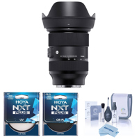 

Sigma 24-70mm F2.8 DG DN Art Lens for Sony E-Mount Bundle with Hoya NXT Plus UV and CPL Filter, Cleaning Kit, Cloth