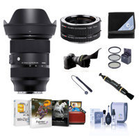 

Sigma 24-70mm F2.8 DG DN Art Lens for Sony E - Bundle With 82mm Filter Kit, Flex Lens Shade, Viltrox DG-NEX Auto Extension Tube Set, Lens Wrap, Cleaner, Capleash, Cleaning Kit, Mac Software