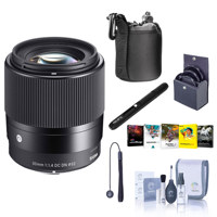 

Sigma 30mm f/1.4 DC DN Contemporary Lens for Canon EF-M - Bundle with Free Accessories & PC Software Suite