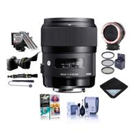

Sigma 35mm f/1.4 DG HSM ART Lens for Canon EF, Black - Bundle With 67mm Filter Kit, LENSALIGN MkII Focus Calibration System, Peak Lens Changing Kit Adapter, Flex Lens Shade, And More