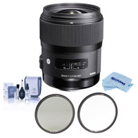 

Sigma 35mm f/1.4 DG HSM ART Lens for Canon EF - Bundle With Haida 67mm NanoPro MC Circular Polarizer Filter, Haida 67mm NanoPro MC Clear Filter, Cleaning Kit, Microfiber Cloth