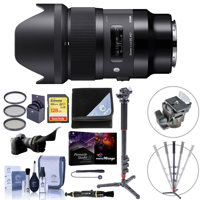 

Sigma 35mm f/1.4 DG HSM ART Lens for Leica L-mount Cameras, Black,USA Warranty - Bundle With 67mm Filter Kit, Flex Lens Shade, Aluminum Photo/Video Monopod, 128GB SDXC Card, Pro Software And More