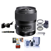 

Sigma 35mm f/1.4 DG HSM ART Lens for Nikon AF Cameras - USA Warranty - Bundle With 67mm Filter Kit, Flex Lens Shade, Cleaning Kit, Lens cleaner, Capleash, Mac Software Package
