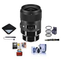 

Sigma 35mm f/1.4 DG HSM ART Lens for Sony E-mount Cameras, Black - Bundle With 67mm Filter Kit, Lens Wrap, Cleaning Kit, Capleash II, Lens Cleaner, Mac Software Package