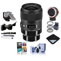 

Sigma 35mm f/1.4 DG HSM ART Lens for Sony E-mount Cameras, Black - Bundle With 67mm Filter Kit, LENSALIGN MkII Focus Calibration System, Peak Lens Changing Kit Adapter, Flex Lens Shade, And More