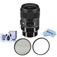 

Sigma 35mm f/1.4 DG HSM ART Lens for Sony E-mount Cameras, Black - Bundle With Haida 67mm NanoPro MC Circular Polarizer Filter, Haida 67mm NanoPro MC Clear Filter, Cleaning Kit, Microfiber Cloth