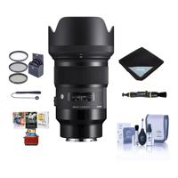 

Sigma 50mm f/1.4 DG HSM ART Lens for Sony E-mount Cameras, Black - Bundle With 77mm Filter Kit, Lens Wrap, Cleaning Kit, Capleash II, Lens Cleaner, Mac Software Package