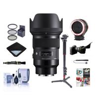 

Sigma 50mm f/1.4 DG HSM ART Lens for Sony E-mount Cameras, Black - Bundle With 77mm Filter Kit, Peak Design Lens Changing Kit Adapter, Lens Wrap, Monopod Pc Software Package, And More