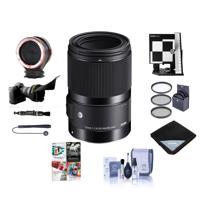 

Sigma 70mm f/2.8 DG ART Macro Lens for Canon EF - Bundle With 49mm Filter KIt, Datacolor SpyderLensCal Autofocus Calibration Aid, Peak Lens Changing Kit Adapter, Software Package And More