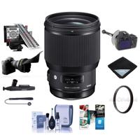 

Sigma 85mm f/1.4 DG HSM ART Lens for Sigma DSLR's - Bundle With 86mm UV Filter, LensAlign MkII Focus Calibration System, FocusShifter DSLR Follow Focus Software Package, Flex Lens Shade, And More
