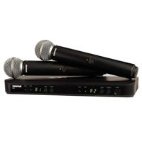 

Shure BLX288/SM58 Dual-Channel Wireless Handheld Microphone System with Capsules, H9: 512 - 542MHz, Black