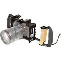 

Shape Cage with Mini Push-Button Wooden Side Handle for Sony A7R III Mirrorless 4K Digital Camera