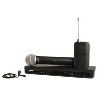 

Shure BLX1288/CVL Dual-Channel Handheld & Lavalier Combo Wireless Mic System, Includes BLX1 Bodypack Transmitter, BLX88 Dual Channel Receiver, BLX2 Handheld Transmitter with PG58 Microphone, CVL Lavalier Microphone, H10: 542.125-571.800 MHz