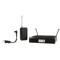 

Shure BLX14R/B98 Instrument Wireless System, Includes BLX1 Bodypack Transmitter, BLX4R Rack Mount Receiver, BETA98H/C Instrument Microphone, H9: 512.125-541.800MHz