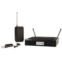 

Shure BLX14R/W85 Lavalier Wireless System, Includes BLX1 Bodypack Transmitter, BLX4R Rack Mount Receiver, WL185 Lavalier Microphone, H10: 542.125-571.800MHz